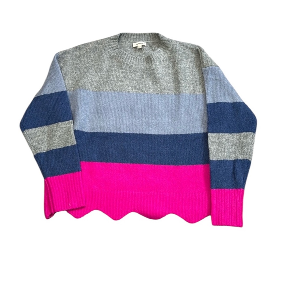 NanaMacs / eesome Noticing You Color Block sweater (hot pink)